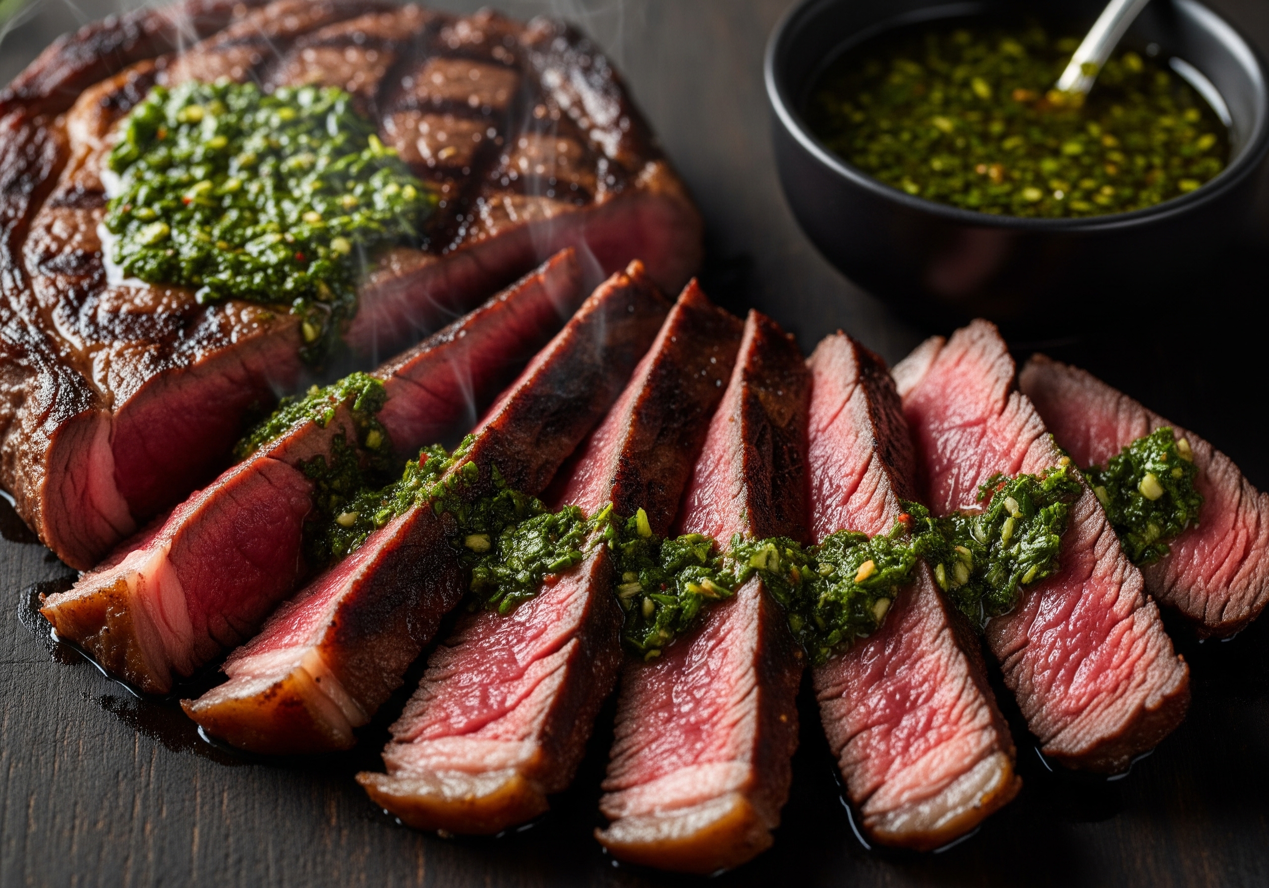 BBQ Sirloin With Chimichurri Sauce